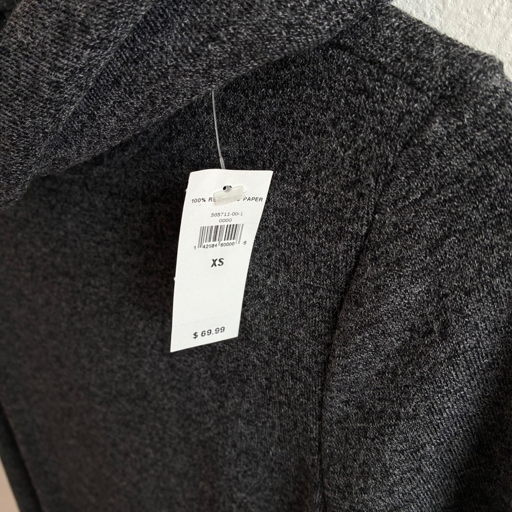 Banana Republic NWT Sweater Dress Womens XS Gray Cowl Neck Long Sleeve Knit Mini - Picture 5 of 9